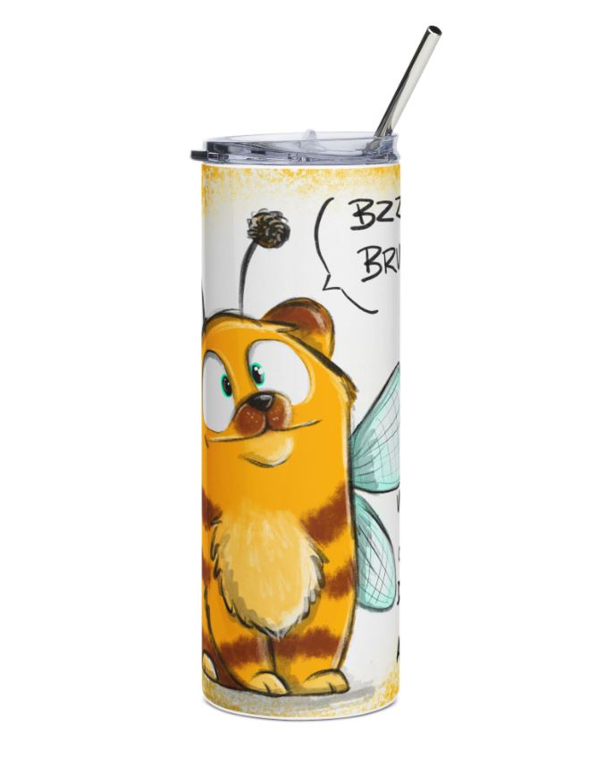 "Sip Happens – 20oz Tumbler" Thermobecher Design *Bzz Brumm* Customizable