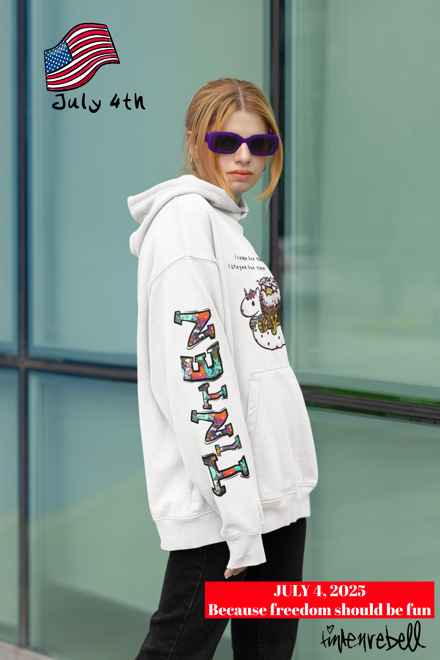 Freedom Fred™ – Limited 4th of July 2025 Edition Hoodie Adult