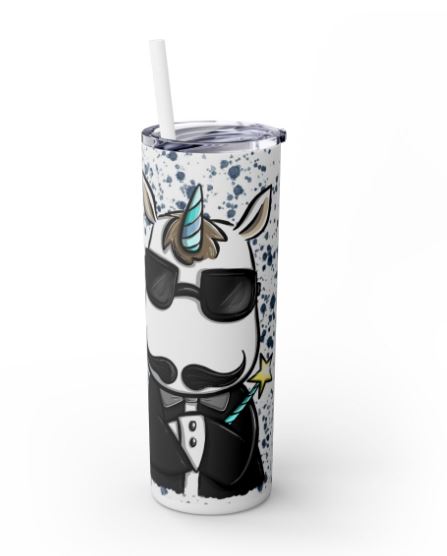 "Sip Happens – 20oz Tumbler" Design *Unicorn Agent* Customizable
