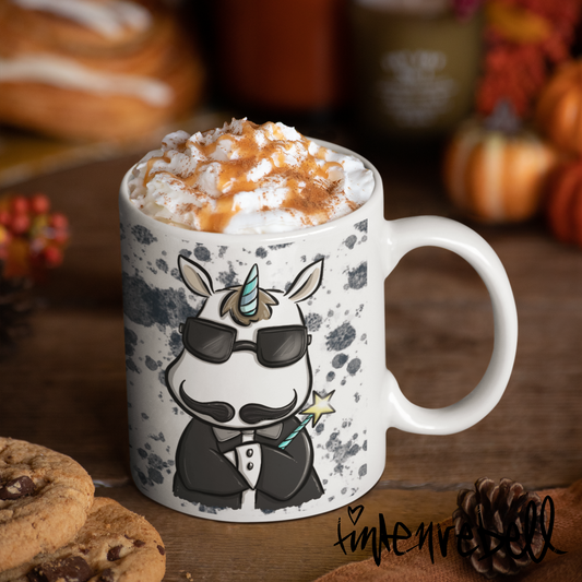 *Unicorn Agent* ☕️ Ceramic Mug, (11oz) Customizable