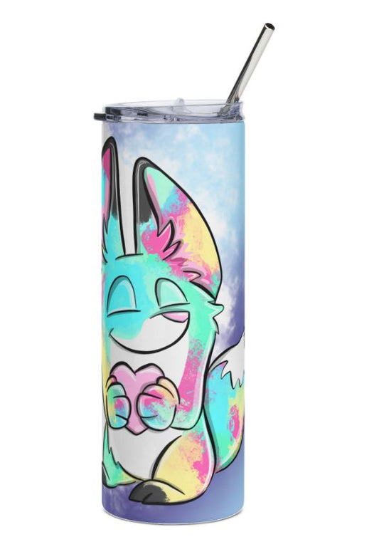 "Sip Happens – 20oz Tumbler" Thermobecher Design *Heart Fox*  Customizable