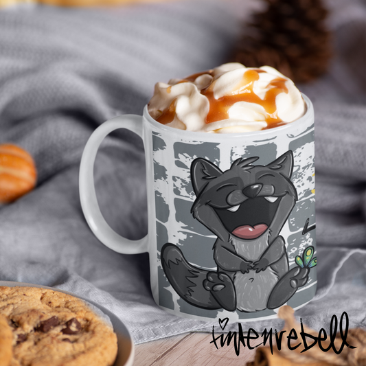 *Be happy* ☕️ Ceramic Mug, (11oz)  Customizable