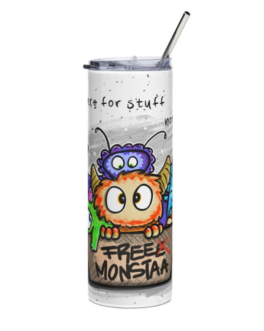 "Sip Happens – 20oz Tumbler" Thermobecher Design *Free Monstaa*  Customizable