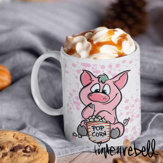 *Snack Pig* ☕️ Ceramic Mug, (11oz) Customizable