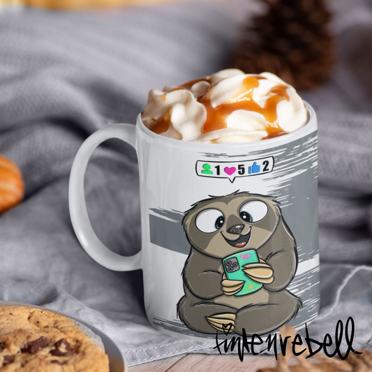 *SocialMedia* ☕️ Ceramic Mug, (11oz) Customizable
