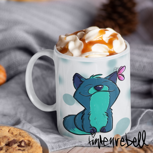 *Zen Fox Soul* ☕️ Ceramic Mug, (11oz)  Customizable