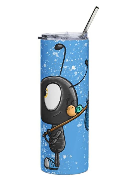 "Sip Happens – 20oz Tumbler" Thermobecher Design *Edi on Tour* blue Customizable