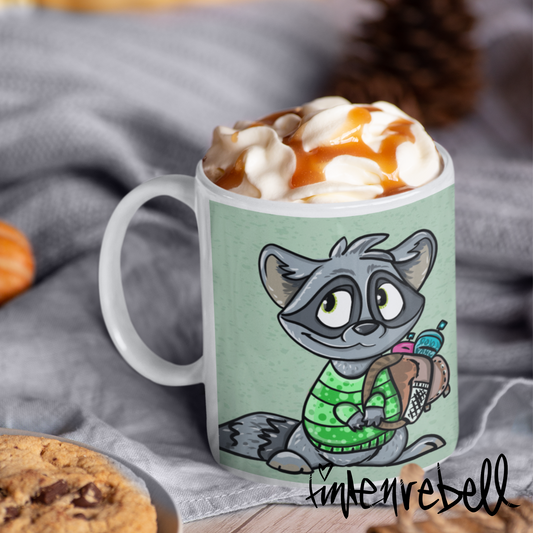 *BackPack Bandit* ☕️ Ceramic Mug, (11oz) Customizable