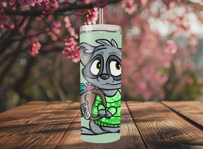 "Sip Happens – 20oz Tumbler" Thermobecher Design *BackPack Bandit*  Customizable